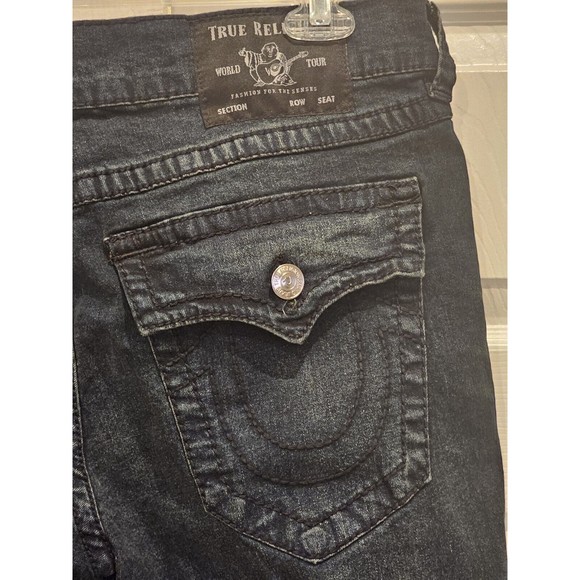 True Religion Geno Flap Big T Relaxed Slim Men's Jeans Indigo Sz-36X32 MSRP-$199 - Picture 11 of 13